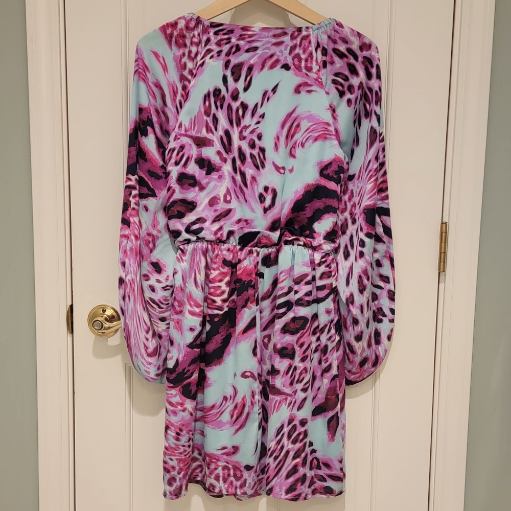 Shelli Segal Laundry Pink Leopard Dress - Picture 3 of 6